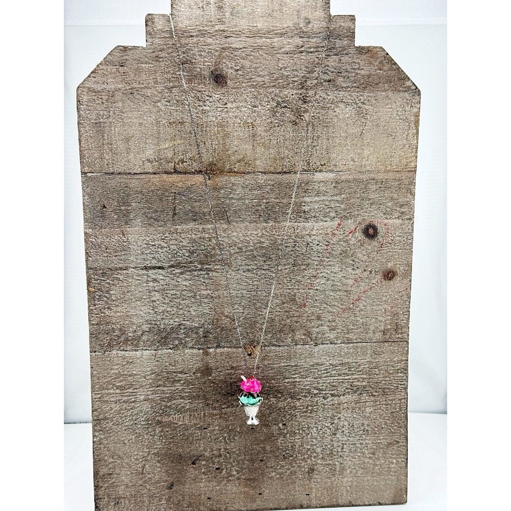 Claire's brand ice cream sundae necklace. 12" long